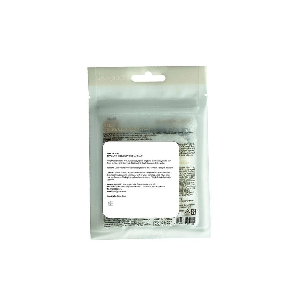 Dermal Cleansing Rice Bubble Pads Pore Purifying 8 Pack