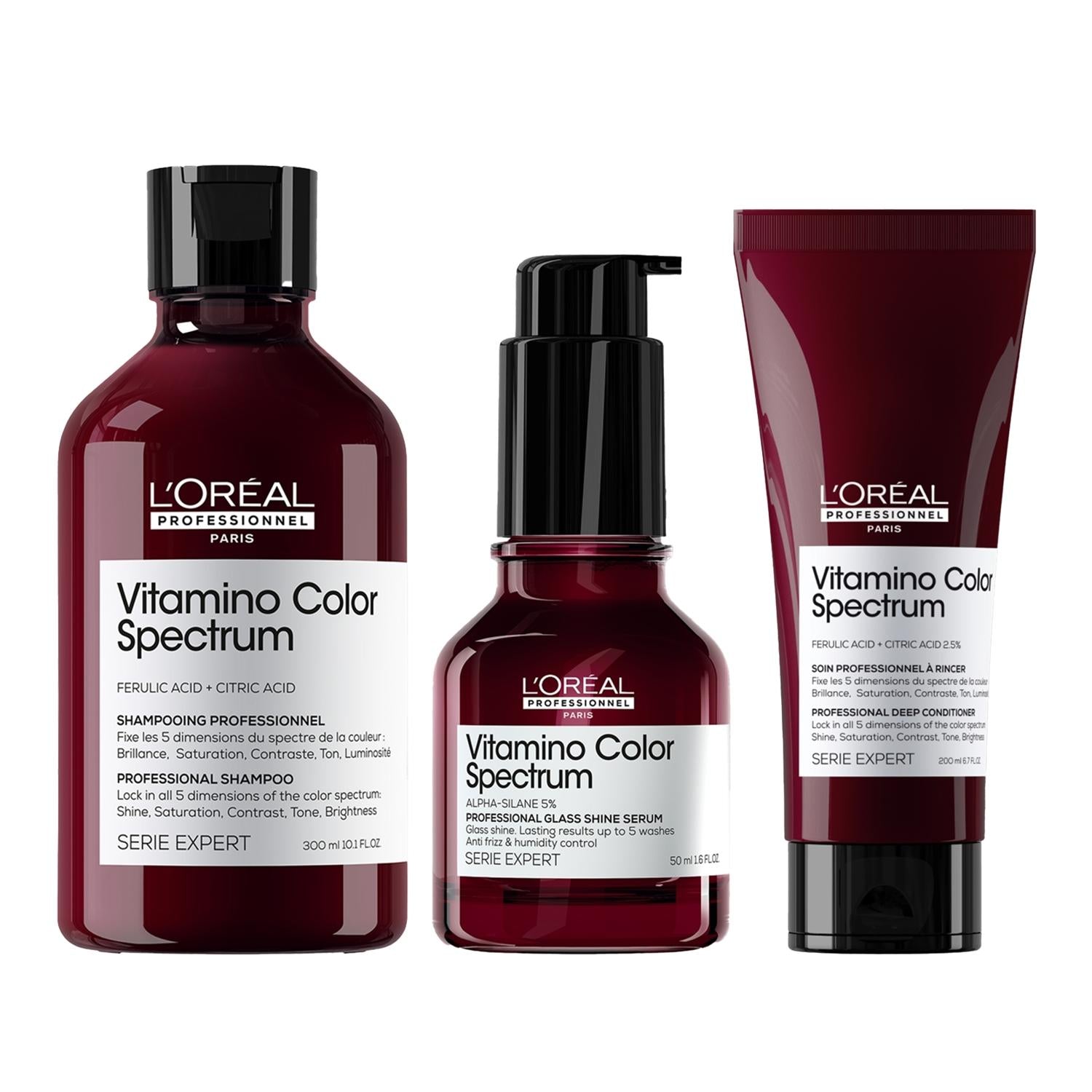 Loreal Professionnel Vitamino Color Spectrum Hair Care Set: Color Protection & Shine for Color-Treated Hair - Professional Salon Quality Loreal Vitamino Color: Hair Color Protection & Shine Loreal Vitamino Color, Color-treated hair care, Hair color protection, Shine enhancing hair set, Professional hair care, Vitamino Color Spectrum, Hair color vibrancy, Loreal Professionnel Paris, hair care set, color protection, shine enhancing, hair repair, hair nourishment, color vibrancy, salon quality, colored hair, d