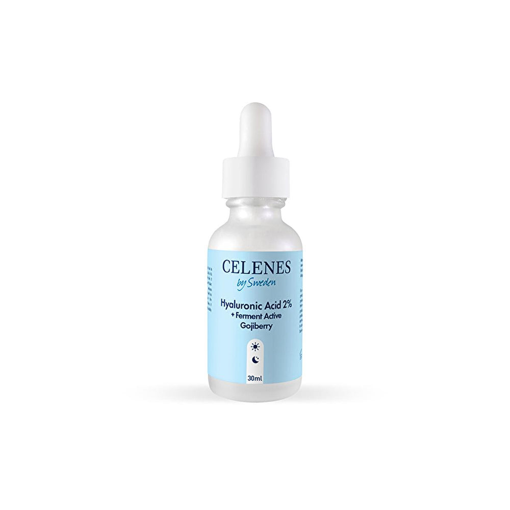 Celenes Hyaluronic Acid + Ferment Active Gojiberry Face Serum - Anti-Aging, Hydrating Skincare Product - Face Serum