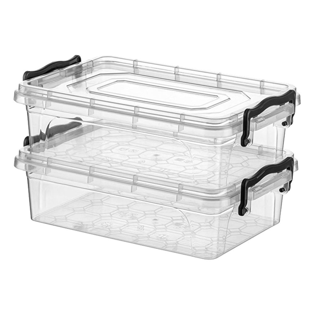 Bee Home Storage Container Set - 2 x 2.2L Polypropylene Containers, Dishwasher Safe, Multi-Purpose Household Organization