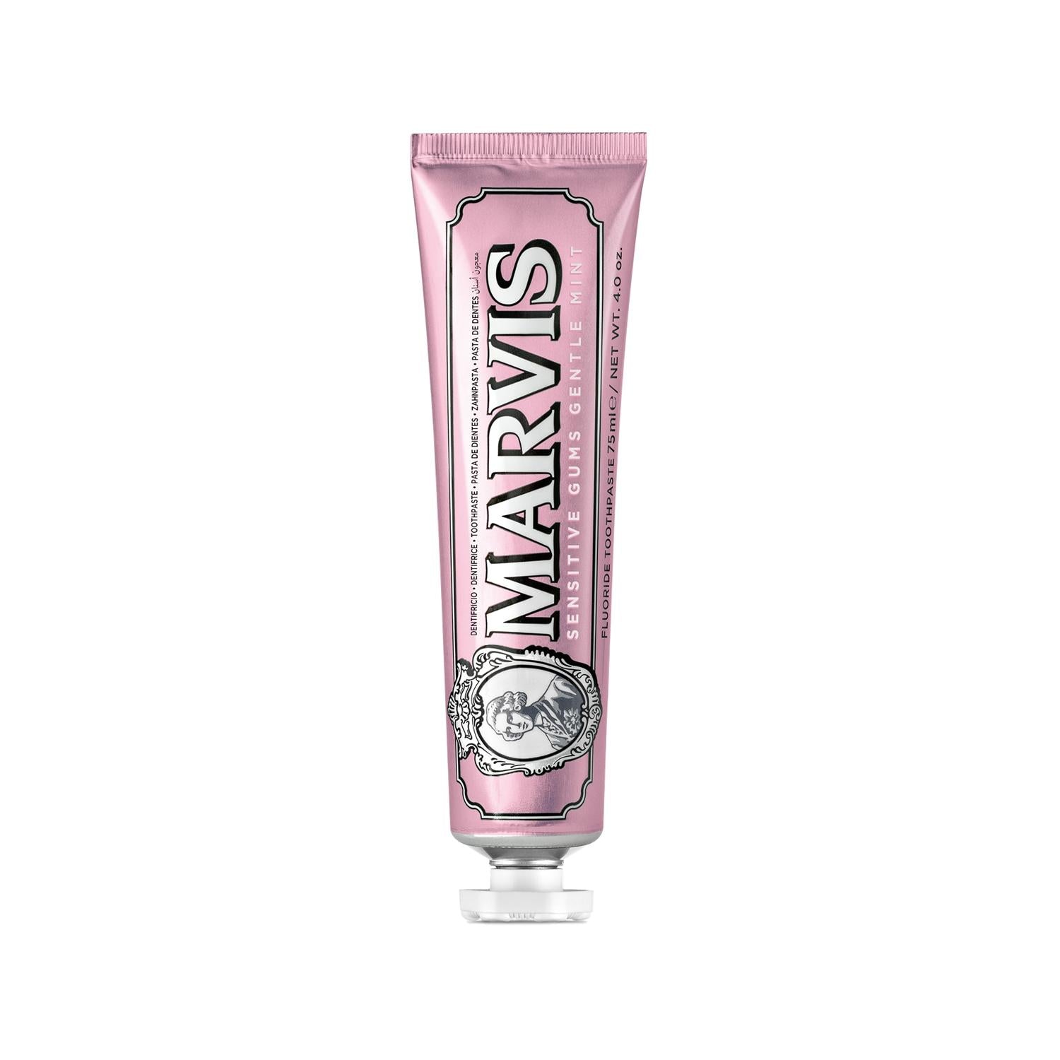 Marvis Sensitive Gums Gentle Mint Toothpaste for Sensitive Teeth Care - 75ml Marvis Sensitive Gums Toothpaste - Gentle Mint Flavor Sensitive Gums Toothpaste, Gentle Mint Toothpaste, Marvis Toothpaste, Sensitive Teeth Care, Premium Oral Care, Oral Care, Toothpaste for Sensitive Teeth, Gentle Oral Care, Marvis Oral Care, Sensitive Gums Care