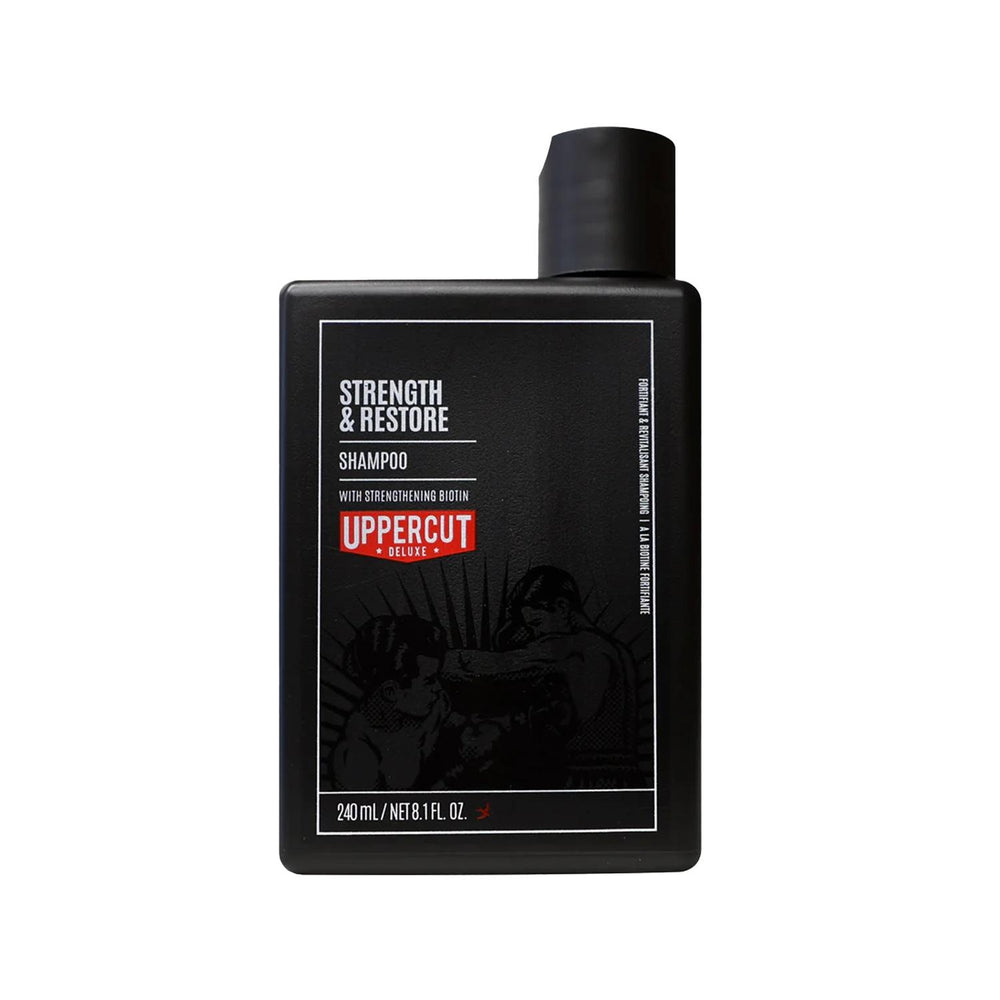 Uppercut Deluxe Strength and Restore Shampoo - Strengthening and Restorative Hair Care for Damaged Hair, 240 ml Uppercut Deluxe Strength & Restore Shampoo - 240ml Uppercut Deluxe Strength and Restore Shampoo, Strengthening and Restorative Hair Shampoo, 240 ml Hair Care Product, Hair Strengthening Shampoo, Restorative Hair Care, Hair Repair, Damaged Hair Solution, Nourishing Shampoo, Hair Growth, Healthy Hair Products