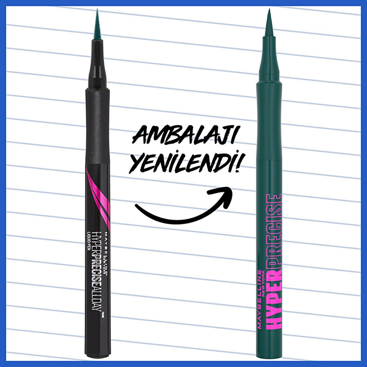 Maybelline New York Hyper Precise All Day Eyeliner 730 Jungle - Long-Lasting, Smudge-Proof, Precise Application Maybelline Hyper Precise Eyeliner - Long-Lasting &amp; Precise Maybelline Hyper Precise Eyeliner, Long-lasting eyeliner, Smudge-proof eyeliner, Precise eyeliner, Matte black eyeliner, Eyeliner, Eye makeup, Cosmetics, Makeup, Beauty products, Durable makeup, Waterproof eyeliner
