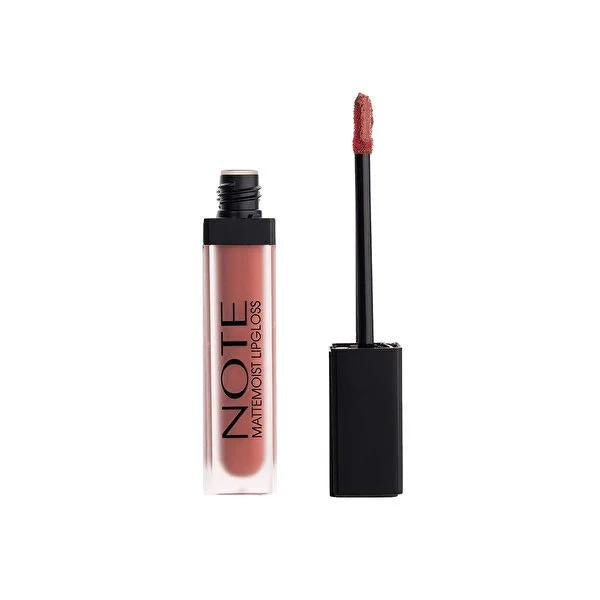 Mattemoist Lip Gloss by Note - Satin Matte Finish, Moisturizing, Long-Lasting Lip Color - Coral Touch Mattemoist Lip Gloss - Satin Matte, Moisturizing & Long-Lasting lip gloss, matte lip gloss, satin finish lip gloss, moisturizing lip gloss, long-lasting lip color, cosmetics, beauty products, lip care, Coral Touch, Note cosmetics