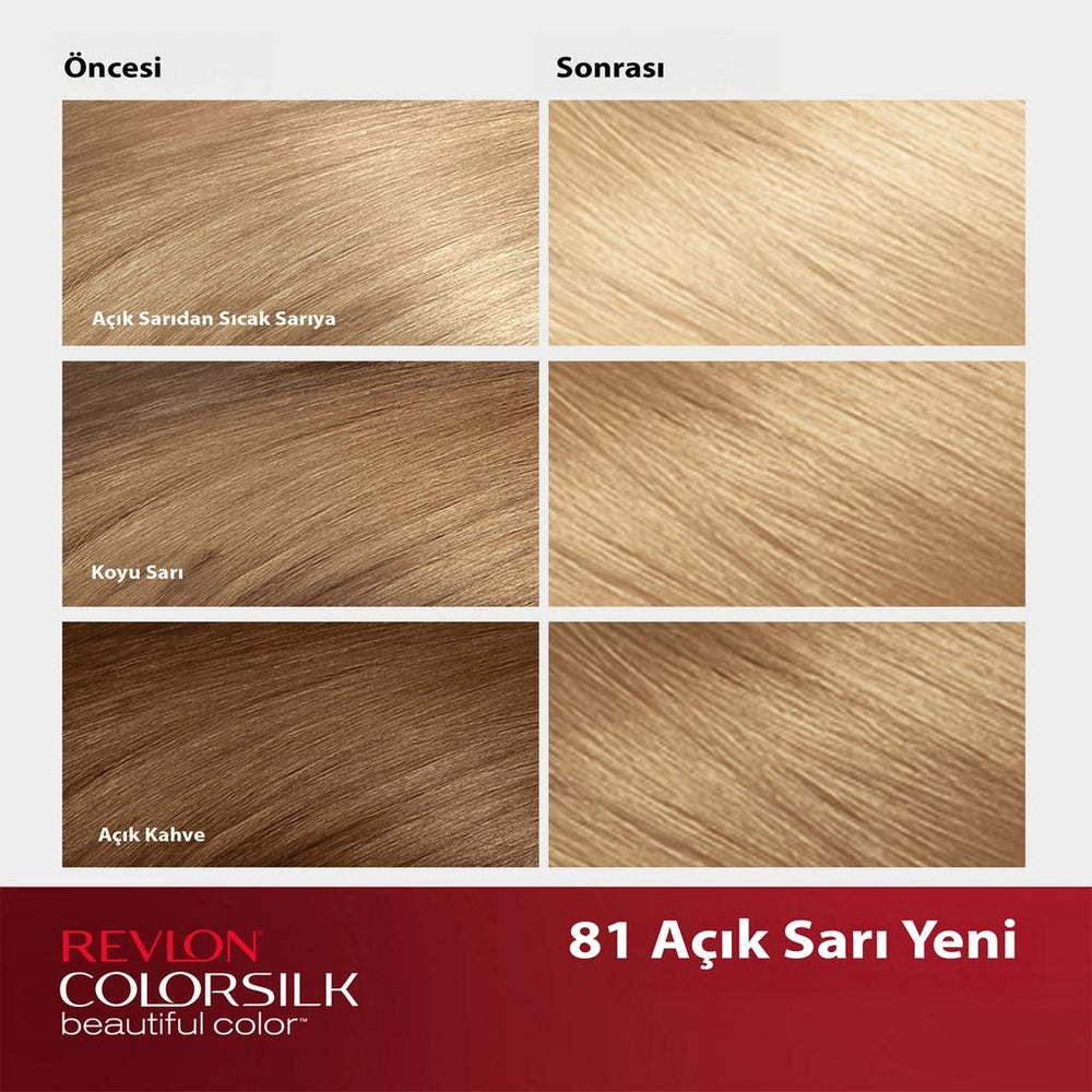 Revlon ColorSilk Beautiful Color Permanent Hair Color 81 Light Blonde