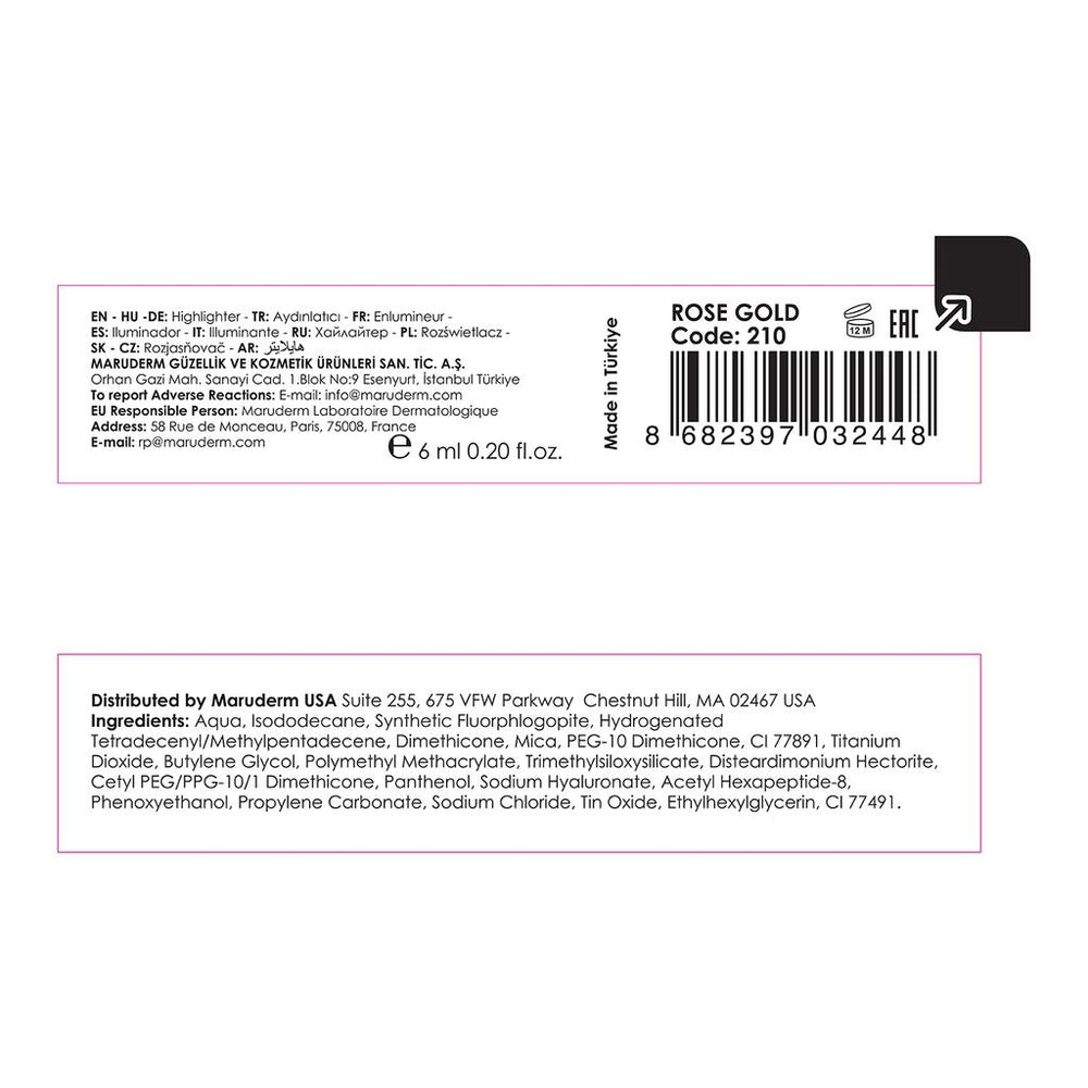 Maruderm Make Up Star Light Liquid Highlighter Rose Gold 15ml
