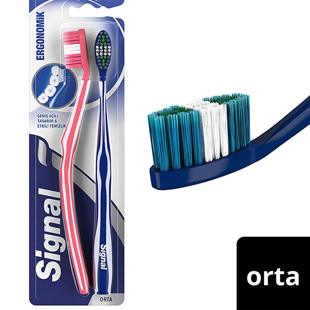 Signal Ergonomic Manual Toothbrush for Effective Oral Hygiene - Comfortable Brushing Experience - 1+1 Offer - view 6