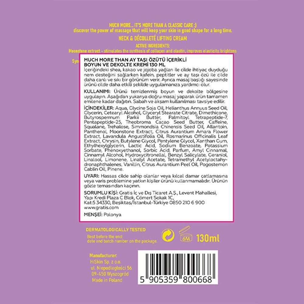 Much More Than Moonstone Neck & Decollete Cream 130 ml