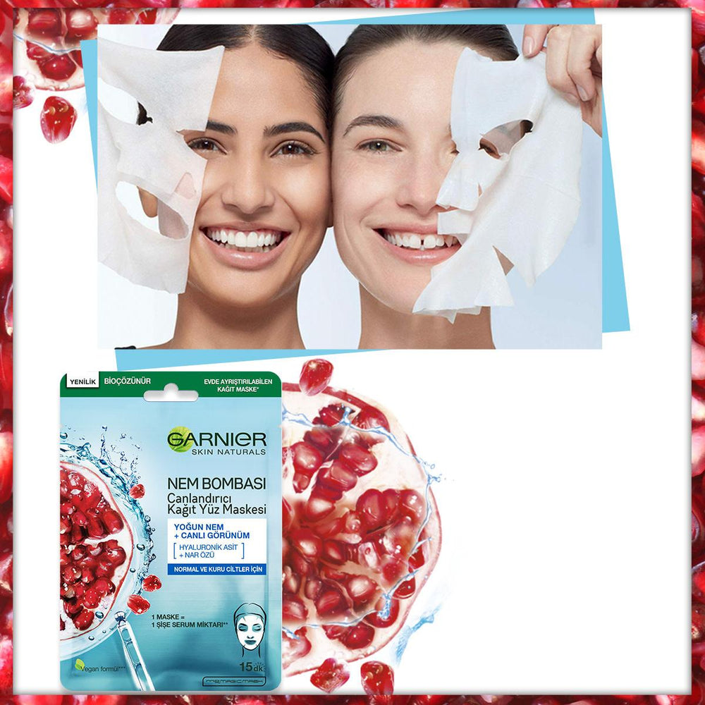 Garnier Moisturizing Face Mask with Pomegranate Extract & Hyaluronic Acid for Normal to Dry Skin - Intensive - view 5
