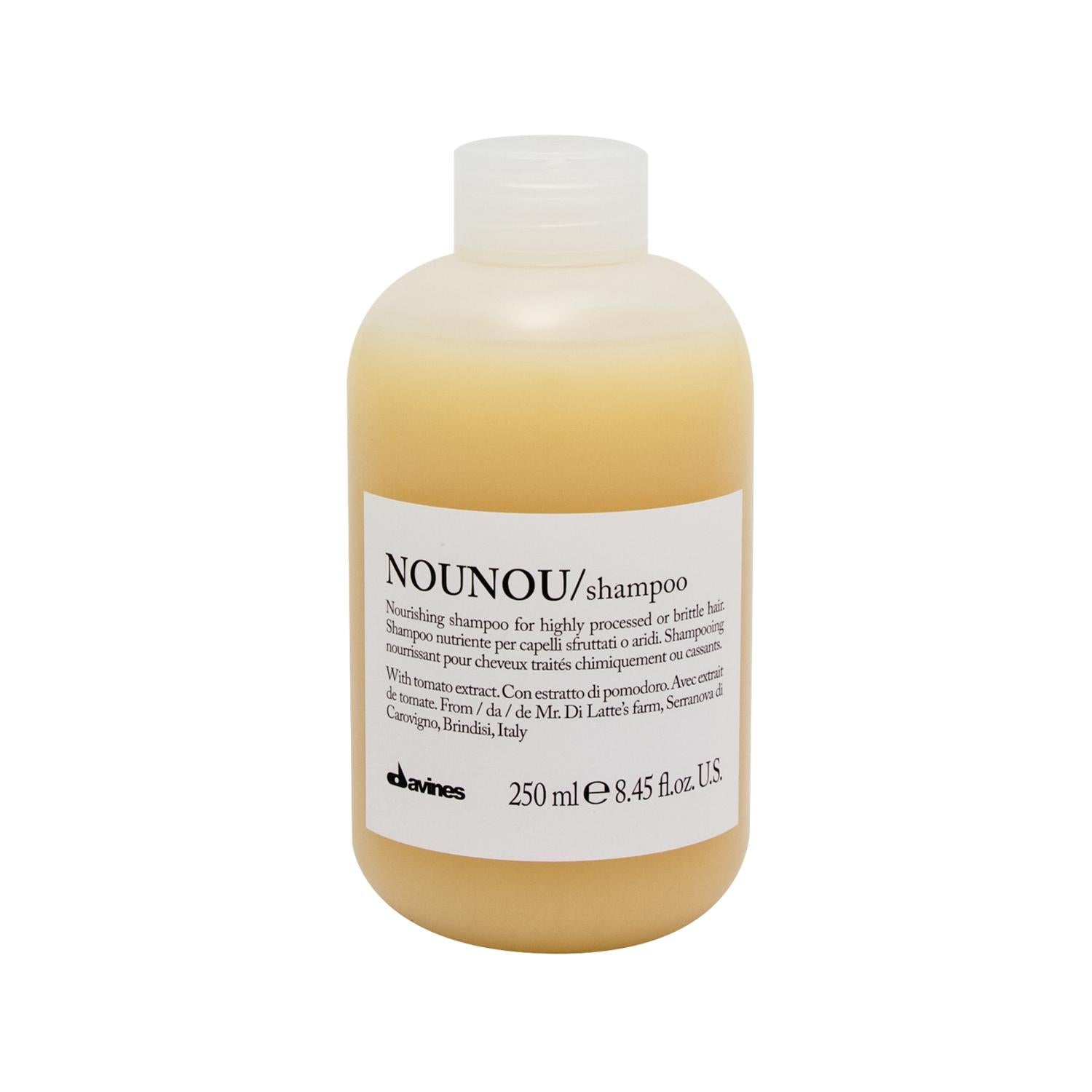 Davines Nourishing and Protective Shampoo - 250ml - Moisturizing Hair Care for Dry or Damaged Hair Davines Nourishing Shampoo - Moisturizing Hair Care nourishing shampoo, protective hair care, Davines Nounou shampoo, moisturizing shampoo, hair care products, hair nourishment, dry hair care, damaged hair repair, gentle shampoo, regular hair care