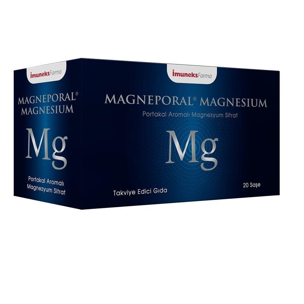 İmuneks Farma Magneporal Magnesium Citrate Supplement - 250mg per Sachet, Orange Flavored, 20 Sachets Magnesium Citrate Supplement - 250mg per Sachet Magnesium Supplement, Magnesium Citrate, Dietary Supplement, Health Supplement, Magnesium Deficiency, Orange Flavored, Powder Supplement, Single-Serve Sachets, Convenient Supplements, Health and Wellness, Nutrition, Fitness, Energy Boost, Muscle Relaxation, Anxiety Relief