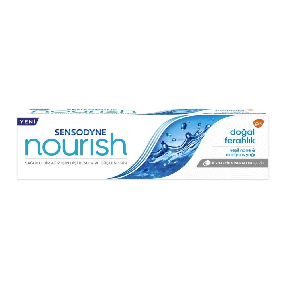 Sensodyne Nourish Sensitive Teeth Toothpaste - Natural Freshness 2.54 fl oz Sensodyne Nourish Toothpaste for Sensitive Teeth sensitive teeth toothpaste, natural toothpaste, desensitizing toothpaste, eco-friendly oral care, Sensodyne Nourish, oral health, tooth sensitivity relief, natural freshness, bioactive minerals, green mint toothpaste, eucalyptus oil toothpaste, recyclable packaging, daily oral care, teeth nourishment, teeth strengthening