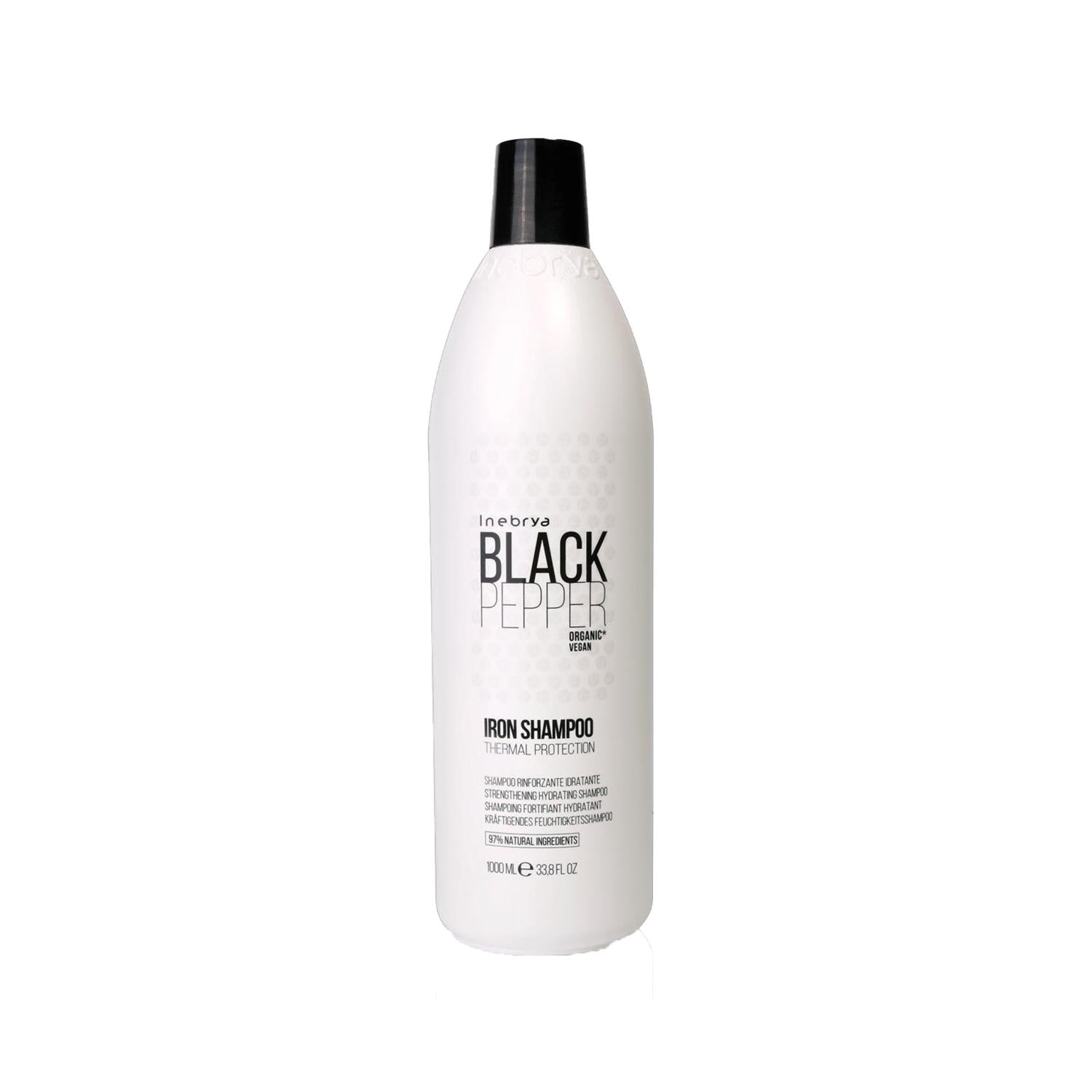 Inebrya Black Pepper Thermal Protection Shampoo - 1000ml Strengthening Hair Care for Damaged Hair Inebrya Black Pepper Shampoo for Damaged Hair thermal protection shampoo, black pepper shampoo, strengthening shampoo, hair care products, Inebrya Black Pepper Shampoo, damaged hair care, fragile hair repair, heat styling protection, hair strengthening, scalp stimulation, hair care routine, long-lasting hair protection