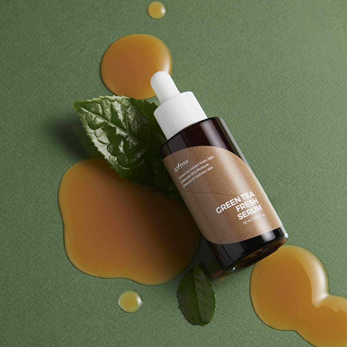 Isntree Green Tea Extract Brightening Serum 50ml - Natural Skincare, Dermatologically Tested, Moisturizing & Sebum Control Isntree Green Tea Serum - Natural Brightening & Moisturizing Green Tea Serum, Brightening Serum, Natural Skincare, Dermatologically Tested, Jeju Green Tea Extract, Skincare, Moisturizing Serum, Sebum Control, Natural Ingredients, Cosmetic, 50ml, Serum, Brightening, Hydrating, Sensitive Skin Friendly, AB Cosmetic Standards, European Cosmetic Regulations, Organic Skincare, Green Tea Benef