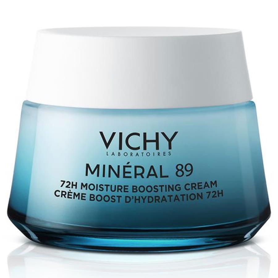 Vichy Mineral 89 Light Cream - Long-Lasting Hydration Moisturizer for Normal to Combination Skin - Face Cream