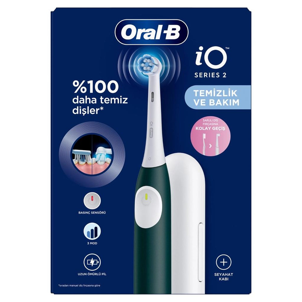 Oral-B iO Series 2 Electric Toothbrush & Travel Case - Green