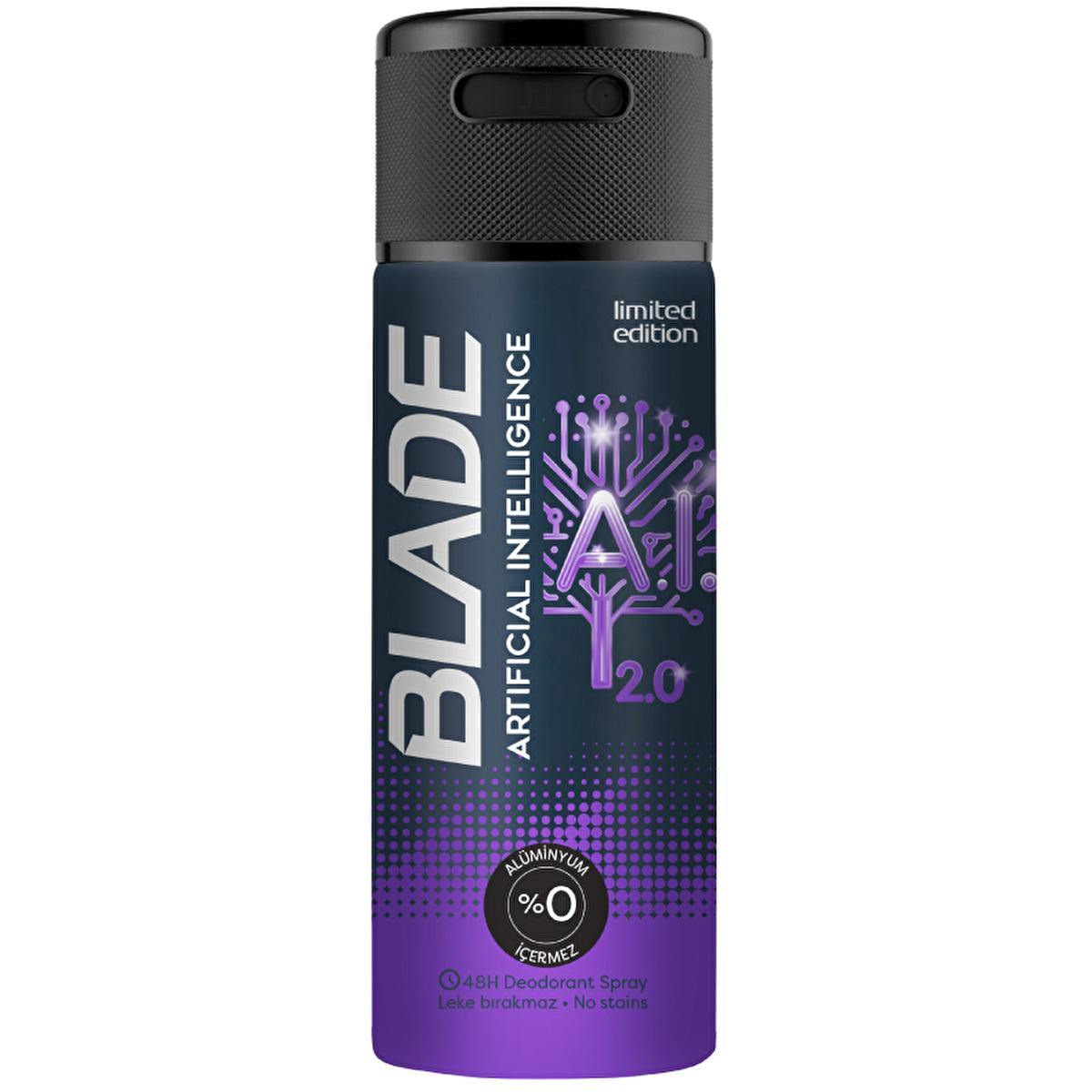 Blade A.I. 2.0 Men's Deodorant Spray - Long-Lasting Fresh Scent, 150ml Blade A.I. 2.0 Deodorant Spray - Long Lasting Freshness men's deodorant spray, long-lasting deodorant, fresh scent deodorant, Blade A.I. 2.0 deodorant, antiperspirant spray for men, personal hygiene, grooming, men's grooming, confidence, freshness, body odor protection
