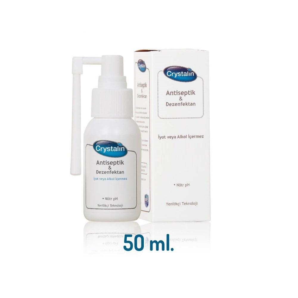 Crystalin Antiseptic & Disinfectant Solution 50ml - Neutral pH, Alcohol-Free, Gentle on Skin Crystalin Antiseptic Solution 50ml - Gentle & Effective antiseptic solution, wound cleaning, neutral pH antiseptic, alcohol-free disinfectant, steroid-free antiseptic, antiseptic spray, wound care, first aid, sensitive skin, gentle antiseptic, Crystalin, health and wellness, medical supplies