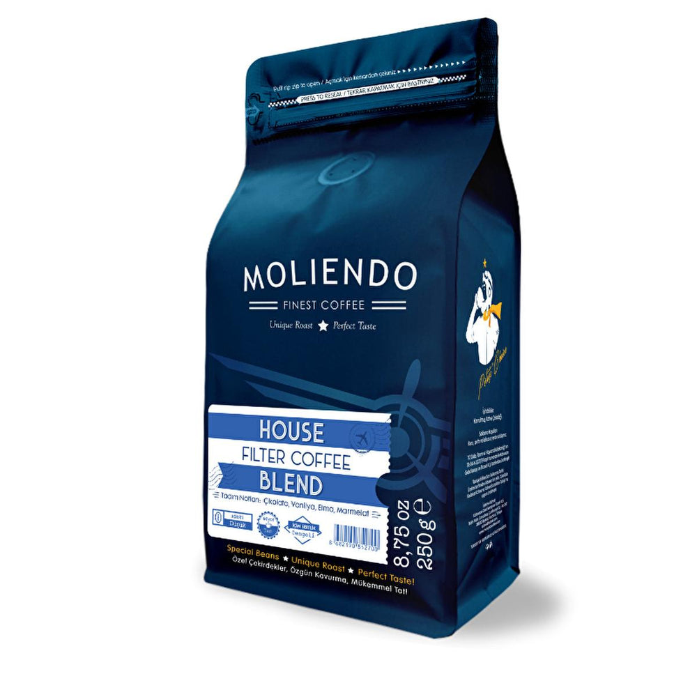 Moliendo Whole Bean Coffee House Blend - Rich Chocolate, Vanilla, Marmalade Flavors - 250g - view 2