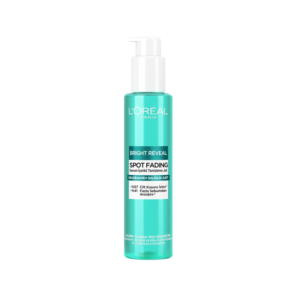 L'Oreal Paris Bright Reveal Spot Fading Serum Cleansing Gel - 150ml, Effective Skincare for Hyperpigmentation & Even Tone L'Oreal Paris Bright Reveal Spot Fading Serum Gel L'Oreal Paris Bright Reveal, Spot Fading Serum, Cleansing Gel, Skincare, Spot correction, Hyperpigmentation treatment, Even skin tone, Skincare routine, Cosmetic cleansing, Serum with cleansing gel, Facial care, Dermatologically tested, Skincare essentials, Beauty products for women, Gift for her