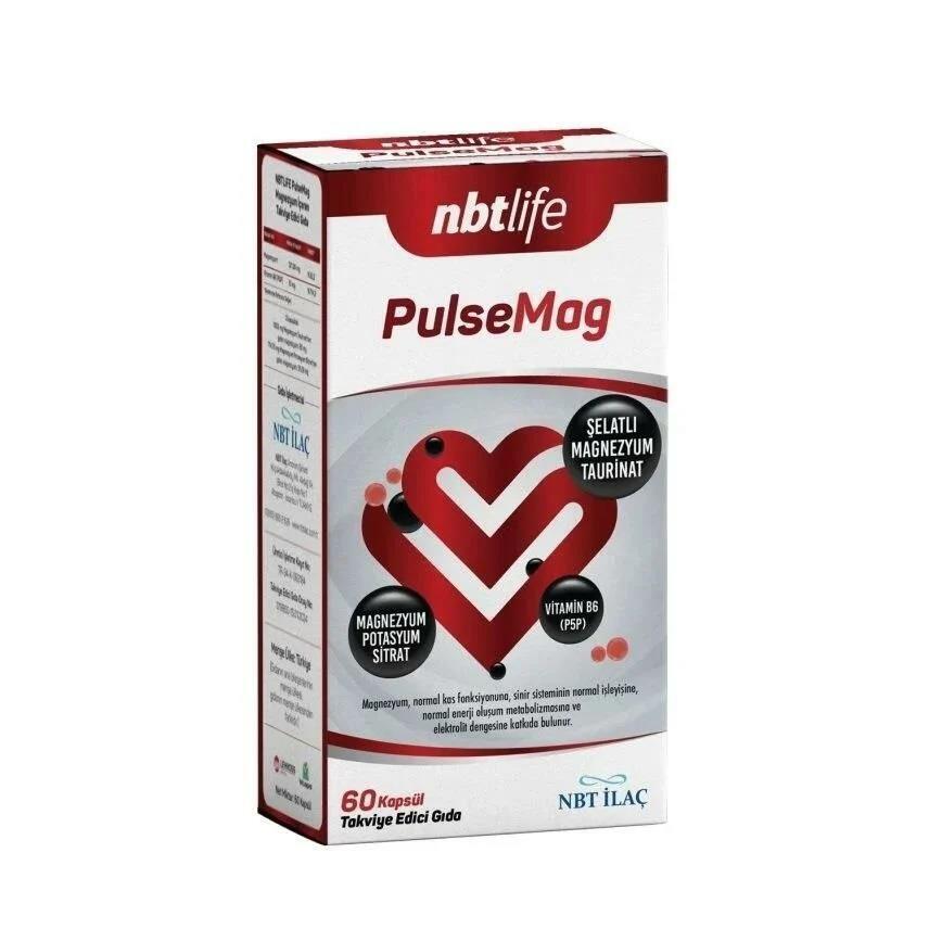 NBT Life PulseMag Magnesium Supplement - 60 Capsules, Supports Healthy Magnesium Levels, Vegetarian & - Vitamin & Supplement
