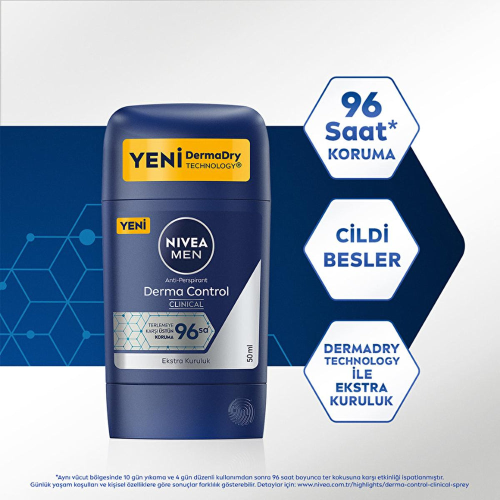 NIVEA Men Derma Control Clinical Anti-Perspirant Roll-On Deodorant for Men - Strong Protection, Long Lasting - view 7