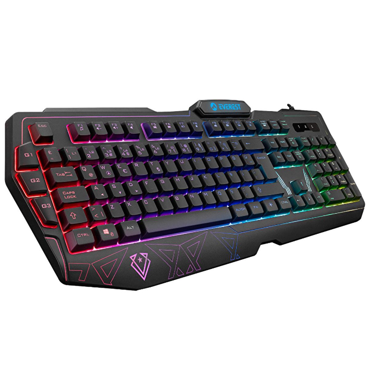 everest usb rgb gaming keyboard front view, rgb illuminated gaming keyboard with macro keys, usb gaming keyboard with ergonomic wrist support Everest USB RGB Illuminated Gaming Keyboard - KB-GX61 Formula Everest USB RGB Gaming Keyboard - Macro Support | KB-GX61 everest, usb-gaming-keyboard, rgb-illuminated, macro-keys, gaming-accessories, pc-users, gamers, wired-keyboard, ergonomic-design, ai-generated