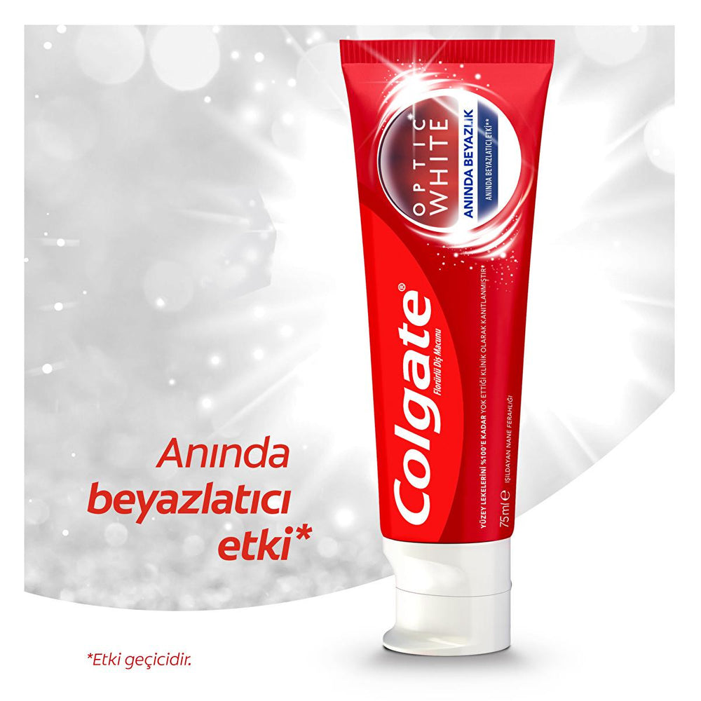 Colgate Optic White Whitening Toothpaste - Instant Whitening Effect, Enamel Safe, 0.68 fl oz - view 5