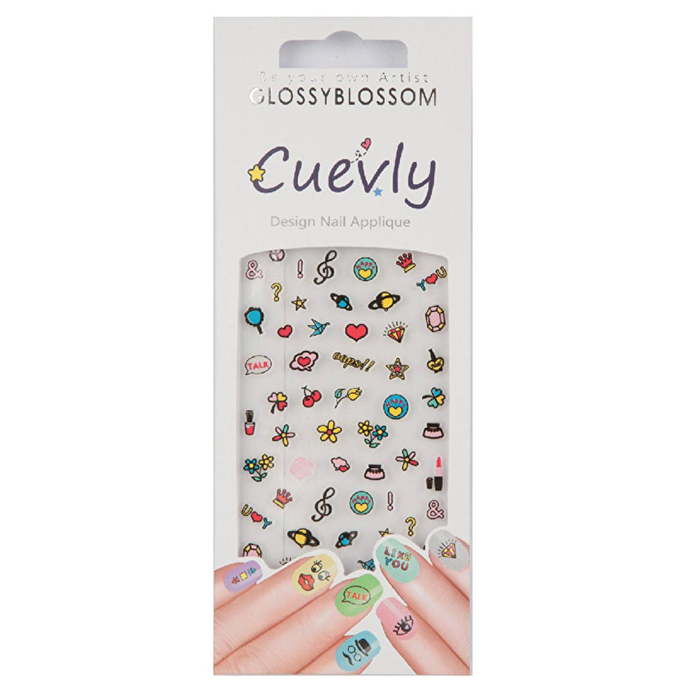 Cuevly Glossy Blossom Nail Stickers - Easy DIY Nail Art Decoration for Fingernails and Toenails, Variety of - Nail Polish