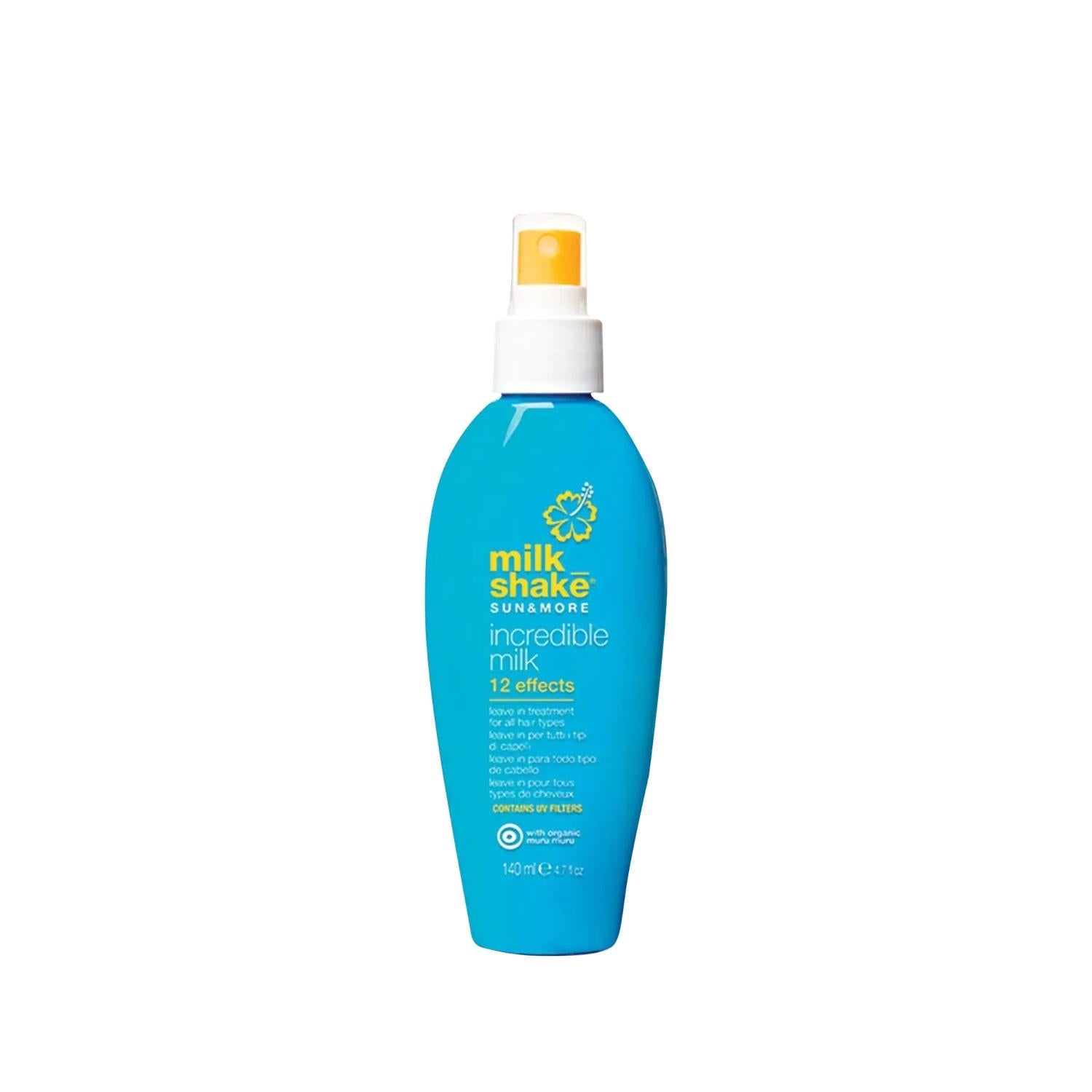 milk_shake Sun & More Incredible Milk Hair Care Product - Protects Hair Against Sun Effects, 4.73 fl oz milk_shake Sun & More Incredible Milk for Hair Protection hair care product, sun protection for hair, milk-based hair care, milk_shake brand, hair milk, sun damage prevention, nourishing hair care, moisturizing hair product, UV protection for hair