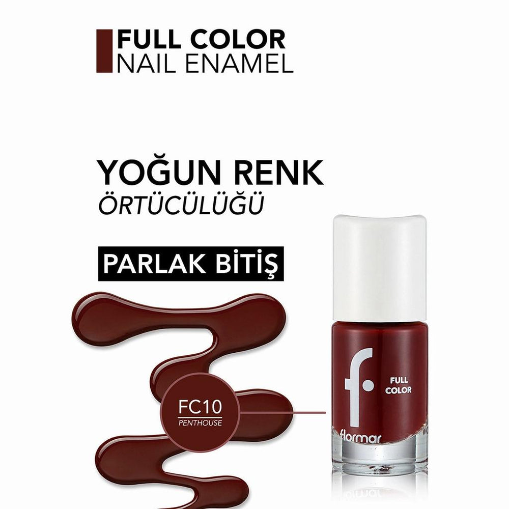 Flormar Full Color High Pigment Nail Polish FC10 Penthouse 8ml