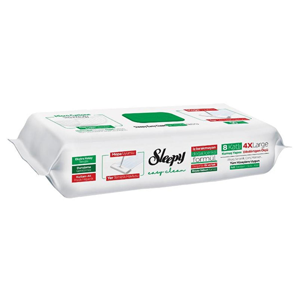 Sleepy: Streak-Free White Soap Floor Cleaning Mop Wipes - Natural, Disposable Mop Refills for Sparkling Clean Floors (50-Count) Sleepy Mop Wipes: Streak-Free Floor Cleaning - 50 Count floor cleaning wipes, mop wipes, disposable mop heads, white soap cleaning wipes, streak free floor cleaner, natural floor cleaner, floor cleaning refills, mop refills, floor wipes, disposable floor wipes, white soap wipes, streak-free, natural ingredients, cleaning, housekeeping, hygiene, floor cleaner, mop refills, cleaning 