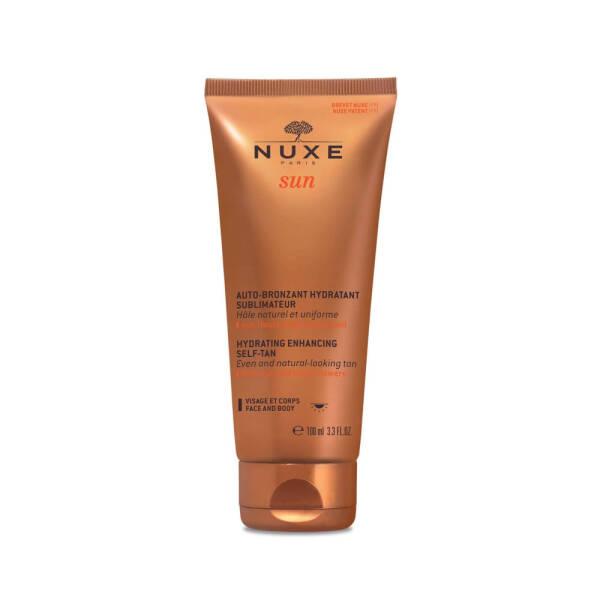 nuxe sun auto-bronzant moisturizing cream 100ml - product image, nuxe sun cream texture - close up Nuxe Sun Auto-Bronzant Moisturizing Cream - Achieve Natural Bronzing | 100ml Nuxe Sun Auto-Bronzant Moisturizing Cream 100ml nuxe, auto-bronzant, moisturizing-cream, self-tanner, natural-bronzing, skin-care, sunless-tanner, hydrating-cream, tan-enhancer, ai-generated