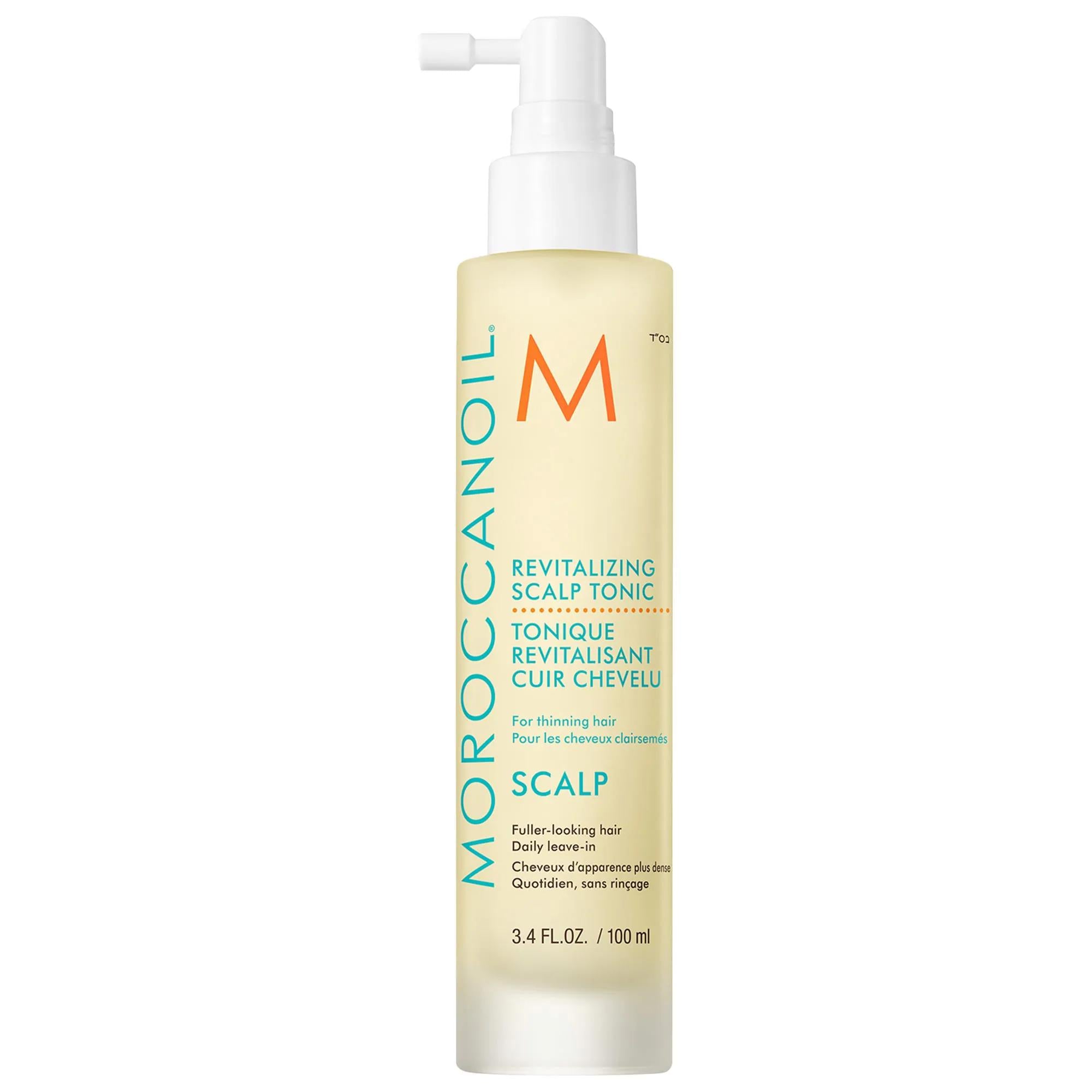 Moroccanoil Revitalizing Scalp Tonic Treatment for Thinning Hair - 97% Reduced Fallout, Promotes Fuller Hair Moroccanoil Scalp Tonic: 97% Reduced Hair Fallout Scalp Tonic, Thinning Hair Treatment, Hair Loss Solution, Leave-in Scalp Spray, Hair Growth Promotion, Moroccanoil, Hair Care, Scalp Treatment, Hair Thickening, Fuller Hair, Stronger Hair, Cruelty-Free, Argan Oil, Majorana Leaf Extract, Botanical Therapy Blend