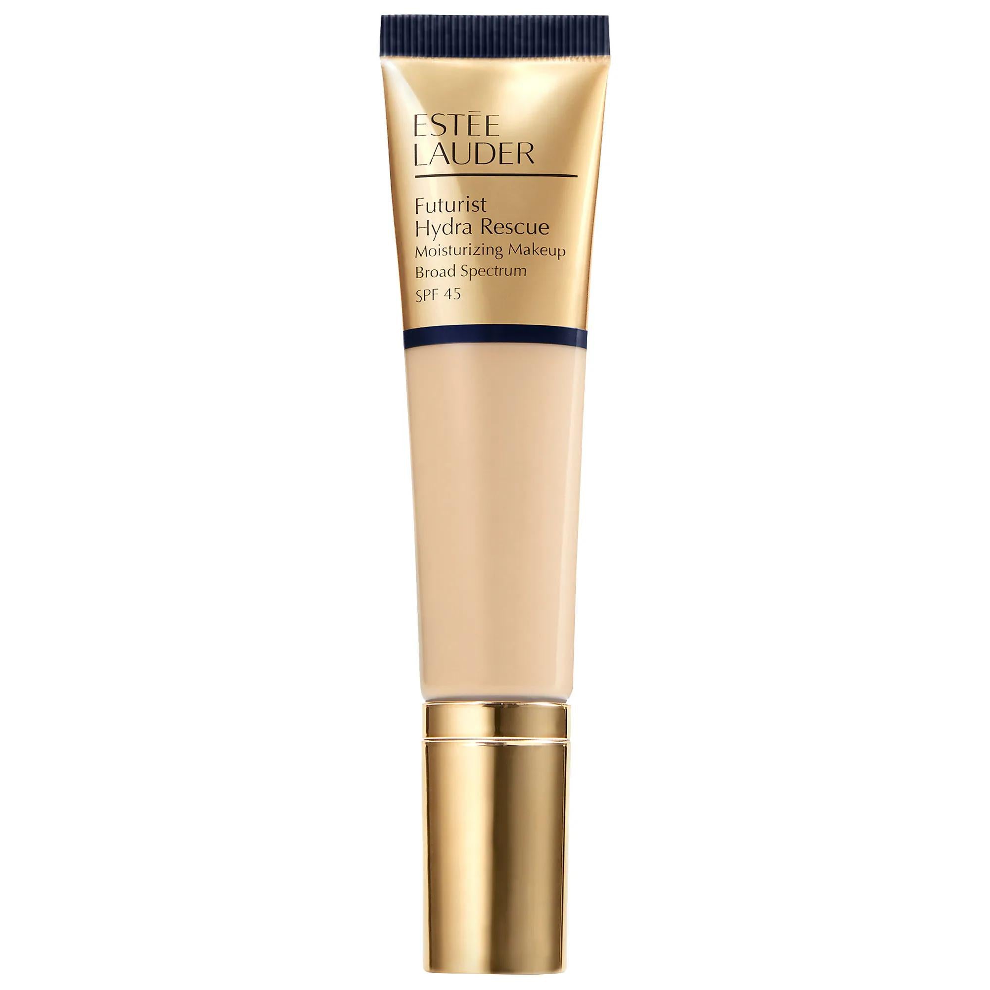 Estée Lauder Futurist Hydra Rescue Moisturizing Foundation SPF 45: Radiant Finish, Hydrating, Medium Coverage &amp; Vitamin E Protection Estée Lauder Futurist Foundation SPF 45: Hydrating &amp; Radiant moisturizing foundation, SPF 45 foundation, Estée Lauder foundation, radiant finish foundation, hydrating foundation, Chia Seed Extract foundation, foundation with Vitamin E, long-lasting foundation, medium coverage foundation, Futurist Hydra Rescue Foundation, foundation, makeup, skincare, sun protection, blue light