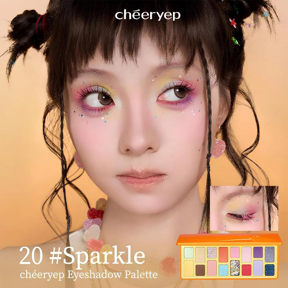 Cheeryep 20 Sparkle Eyeshadow Palette Shimmer Finish