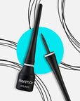 Flormar Dipliner Black Eyeliner - Long-Lasting, Coconut Oil Enriched, Semi-Matte Finish - view 2