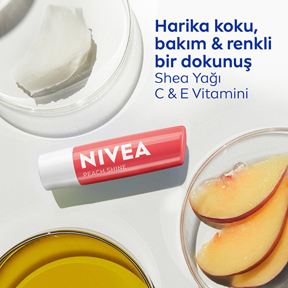 Nivea Lip Care Balm - 24 Hour Moisturizing Shimmering Lip Balm - Lip Balm