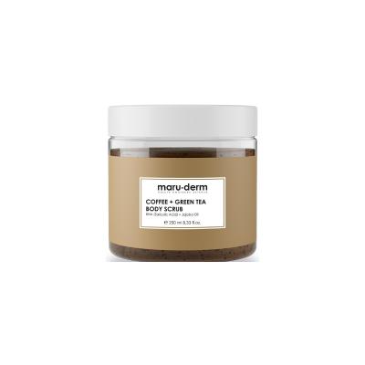 Maruderm Coffee + Green Tea Body Scrub for Nourished Skin - Vegan & Natural Exfoliant - Exfoliator