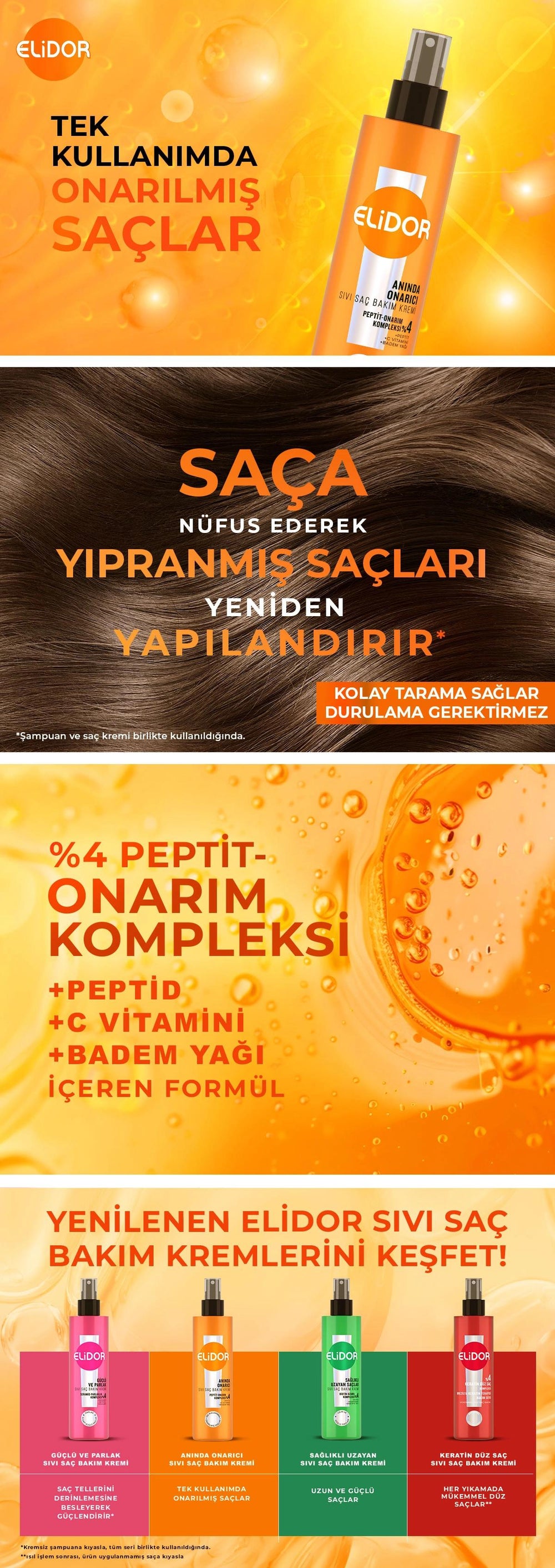 Elidor Instant Repair Liquid Hair Conditioner Spray 200 ml