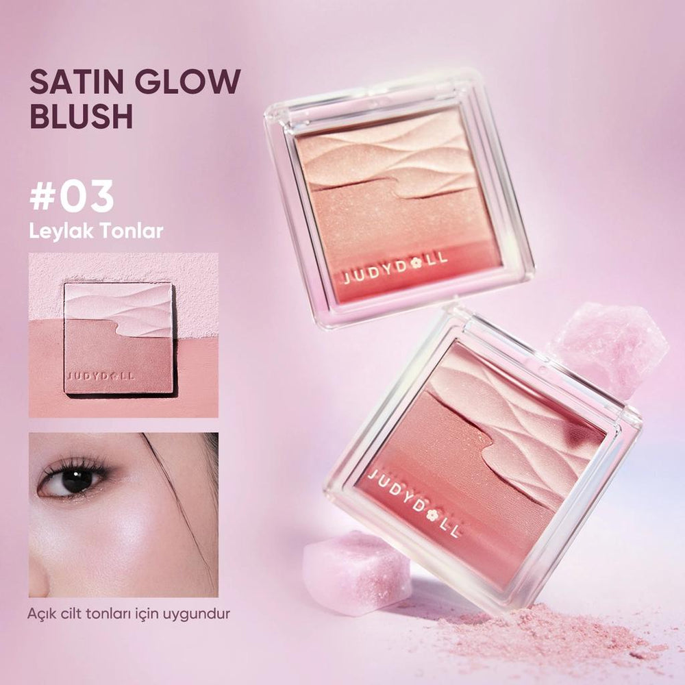 Judydoll Satin Blush Rippled Purple 03 Smooth Finish 2g