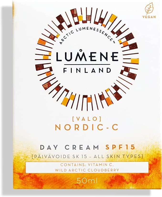 lumene day cream spf 15 front view, lumene day cream spf 15 texture Lumene Day Cream SPF 15 - Brightening & Anti-Dark Spot | 1.7 Fl Oz Lumene Day Cream SPF 15 - Brightening & Anti-Dark Spot lumene, day-cream, spf-15, vitamin-c, brightening, vegan, skincare, anti-spot, moisturizer, ai-generated