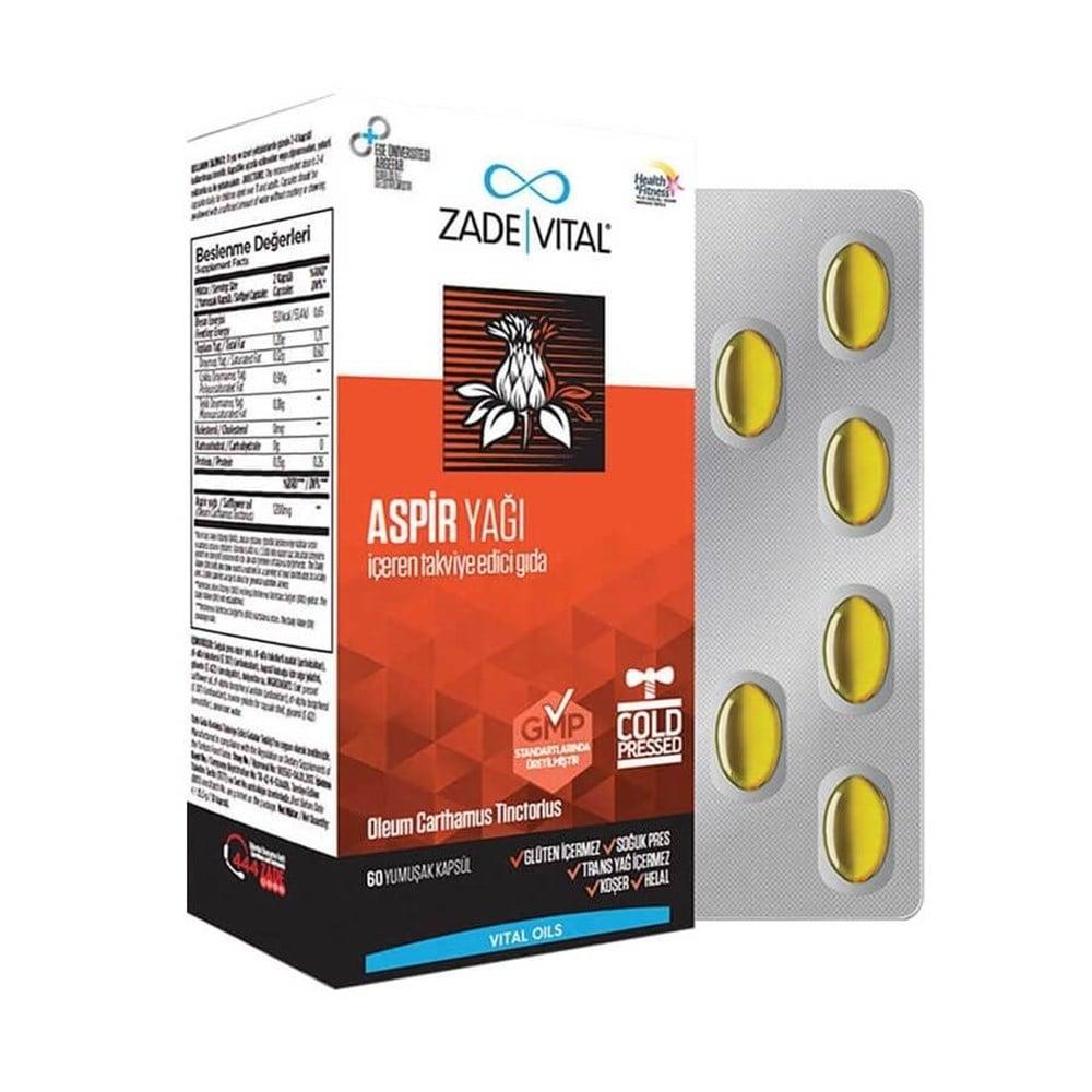 Zade Vital Safflower Oil Supplement - 600mg Cold-Pressed Capsules, Omega 6 & 9 Rich Dietary Supplement for Health & Wellness - 60 Count Zade Vital Safflower Oil Supplement - 600mg Omega 6 & 9 Capsules Safflower Oil Supplement, Dietary Supplement Capsules, Omega 6 and Omega 9 Supplement, Cold-Pressed Safflower Oil, Health and Wellness Supplements, Natural Health Supplements, Essential Fatty Acids, Dietary Support, Wellness Products, Nutritional Supplements, Healthy Living, Fitness Supplements