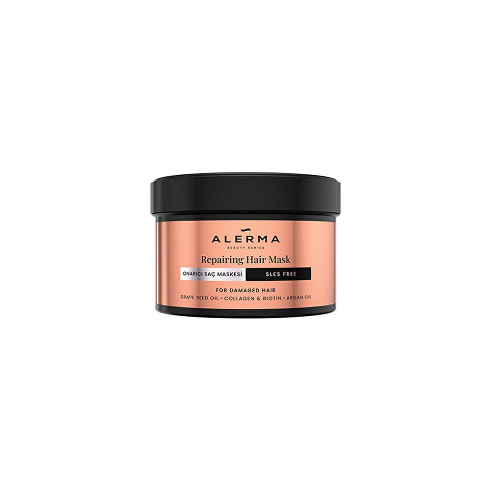 Alerma Sulfate-Free Repairing Hair Mask for Damaged Hair - 8.11 fl oz, Argan Oil & Collagen Enriched, Cruelty-Free - view 2
