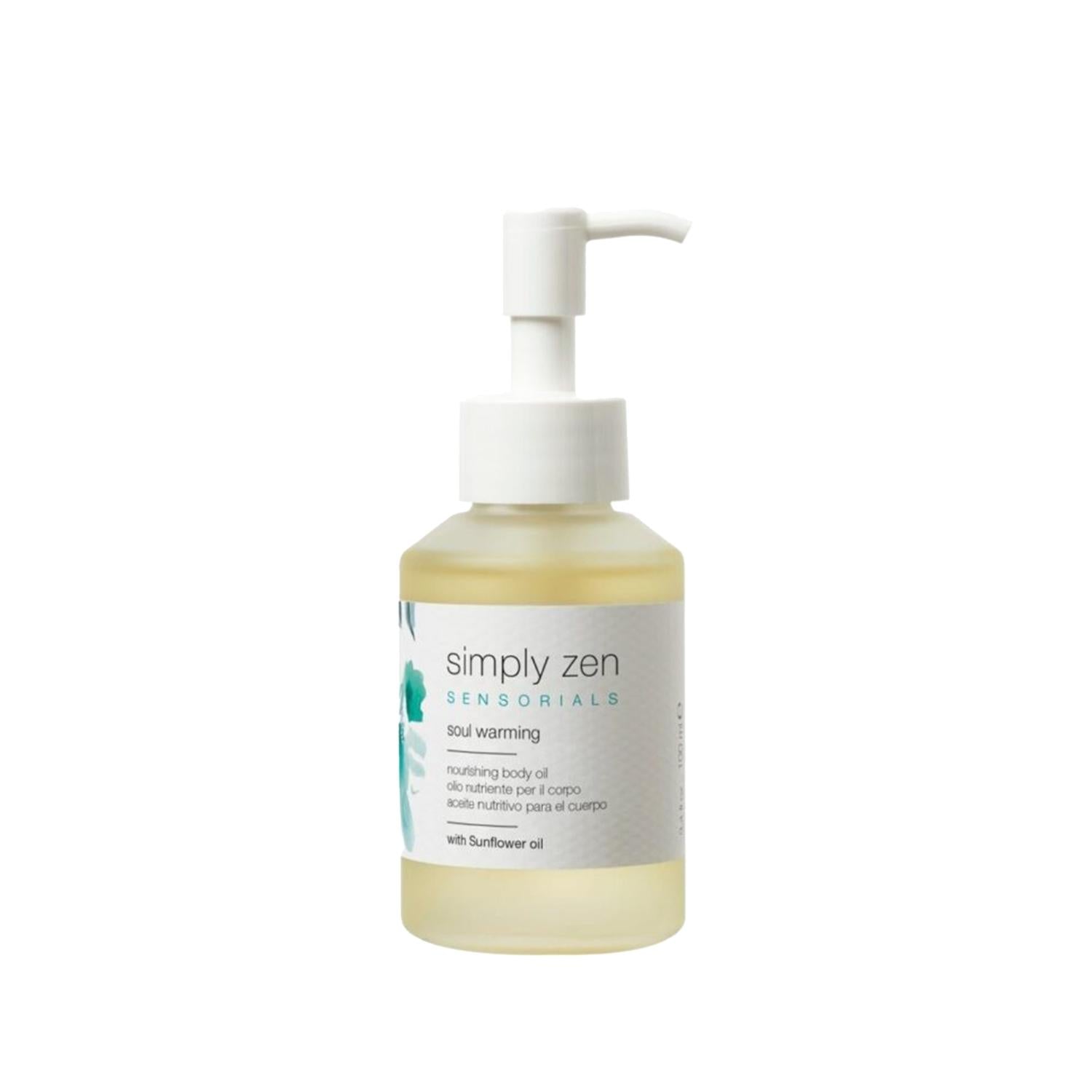 Simply Zen Sensorials Soul Warming Body Oil - 100ml Natural Skincare for Relaxation & Hydration Simply Zen Sensorials Soul Warming Body Oil - Natural Skincare body oil, natural skincare, aromatherapy, Simply Zen Sensorials, soul warming body oil, relaxation, stress relief, moisturization, hydration, holistic skincare, wellness, self-care, skincare routine, natural ingredients, organic ingredients