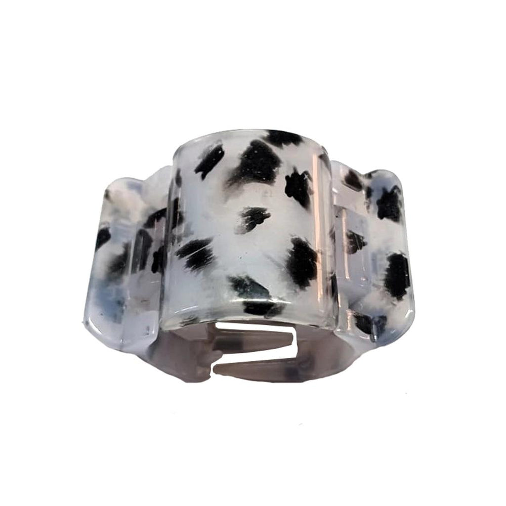 Linzcilip Midi Spotted Hair Claw Gray Patterned Hair Clip