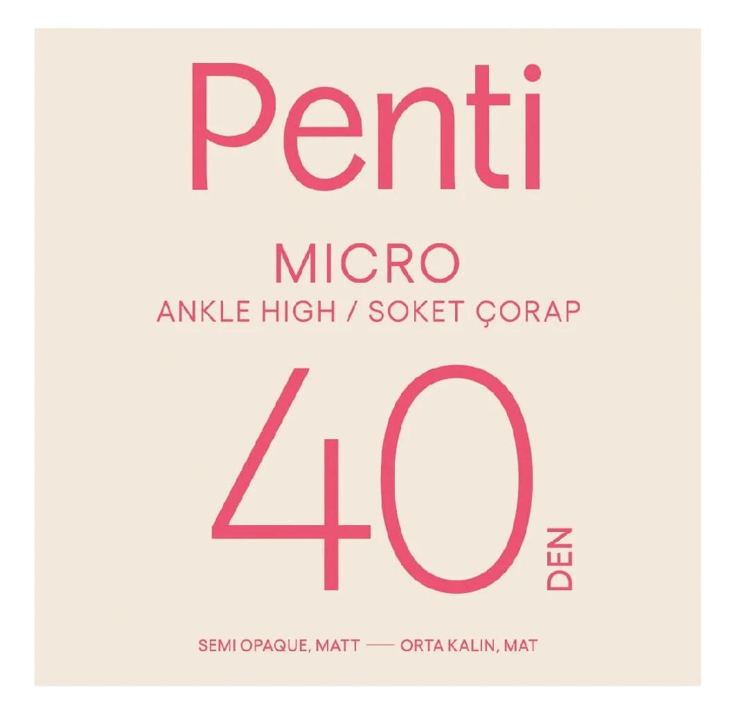Penti Micro 40 Ankle Socks Comfort Fit Standard Size