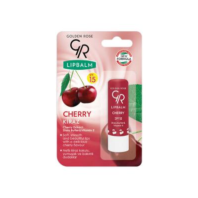 golden rose cherry lip balm spf 15, moisturizing cherry lip balm with spf 15, golden rose lip balm with cherry extract Golden Rose Cherry Lip Balm - SPF 15 | 4.6g Golden Rose Cherry Lip Balm SPF 15 - Moisturizing Care lip-balm, cherry-extract, spf-15, moisturizing, golden-rose, hydrating-lips, sun-protection, cosmetics, natural-flavors, ai-generated