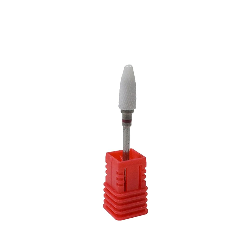 Trina Ceramic Nail Drill Bit for Artificial Nail Shaping - Red, 6x14.7mm, Durable & Gentle Trina Ceramic Nail Drill Bit - Red, 6x14.7mm Ceramic nail drill bit, Artificial nail shaping tool, Nail care professional equipment, DIY nail care tools, Trina nail products, Nail shaping, Nail filing, Beauty professional tools, Nail technician supplies, Ceramic nail drill, Red nail drill bit, 6x14.7mm nail drill bit