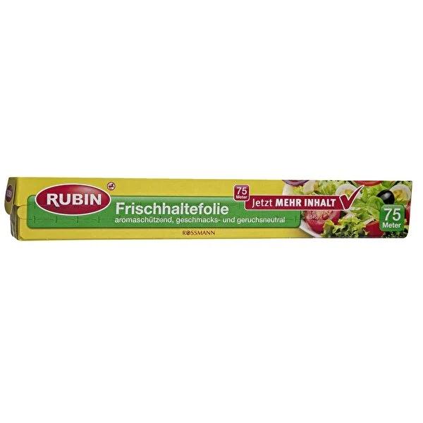 Rubin 75m Food Wrap Cling Film - Recyclable Polyethylene Plastic Wrap for Fresh Food Storage Rubin 75m Cling Film - Eco-Friendly Food Wrap food wrap, cling film, plastic wrap, recyclable food storage, Rubin Streç Film, 75m food wrap, polyethylene food wrap, eco-friendly kitchen, food preservation, kitchen essentials, household supplies